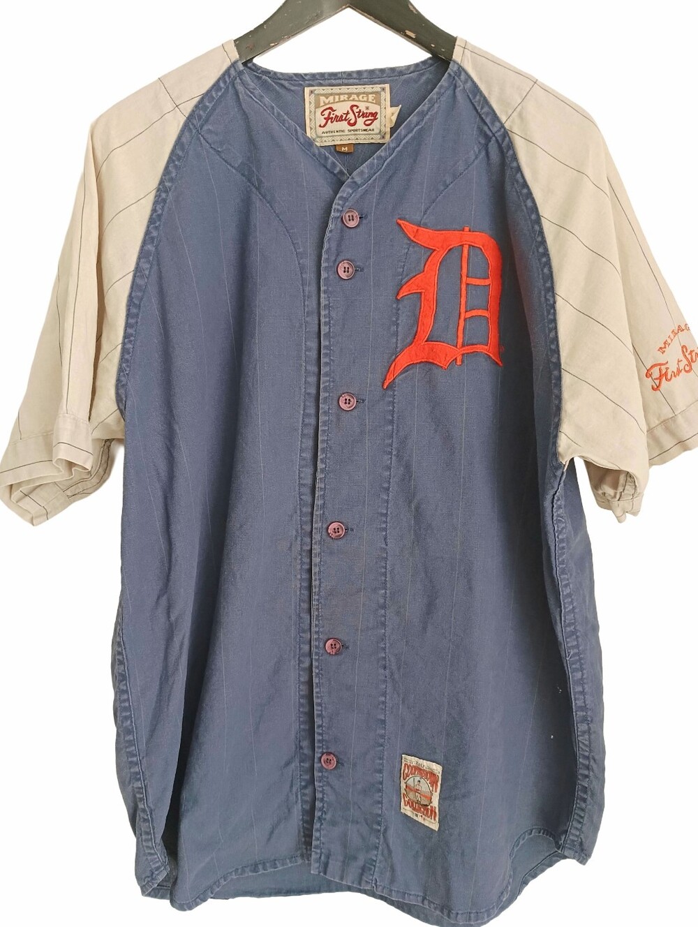 90s Mirage First String Detroit Tigers Cooperstown Embroidered Jersey M - Picture 4 of 6
